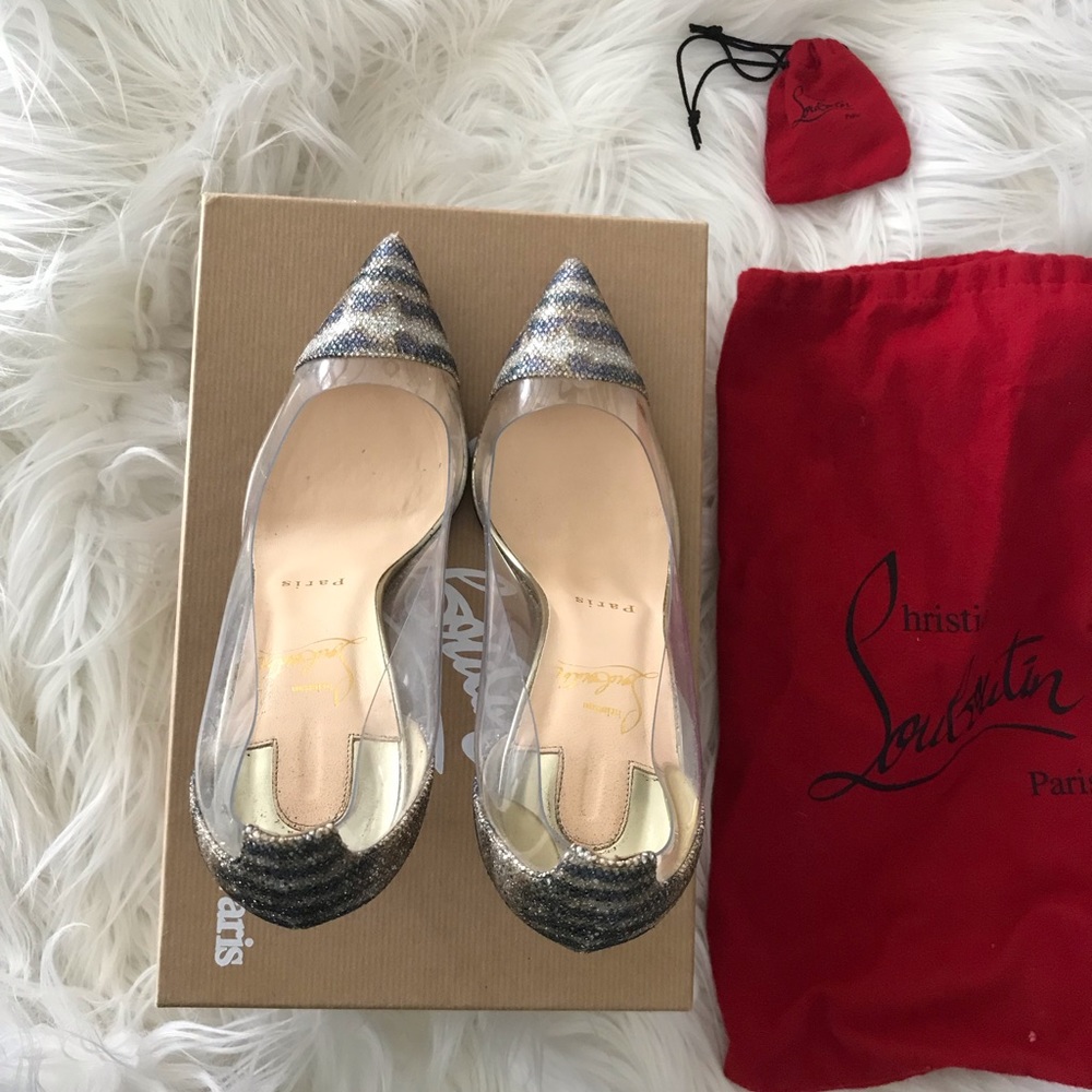 Christian Louboutin  Debout Sirene PVC Heels 100 - Picture 2 of 8